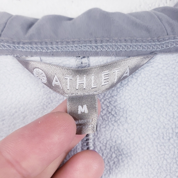Athleta Fitted Victory Hoodie in Gray Full Zip Sweatshirt Womens Size Medium - Picture 8 of 9
